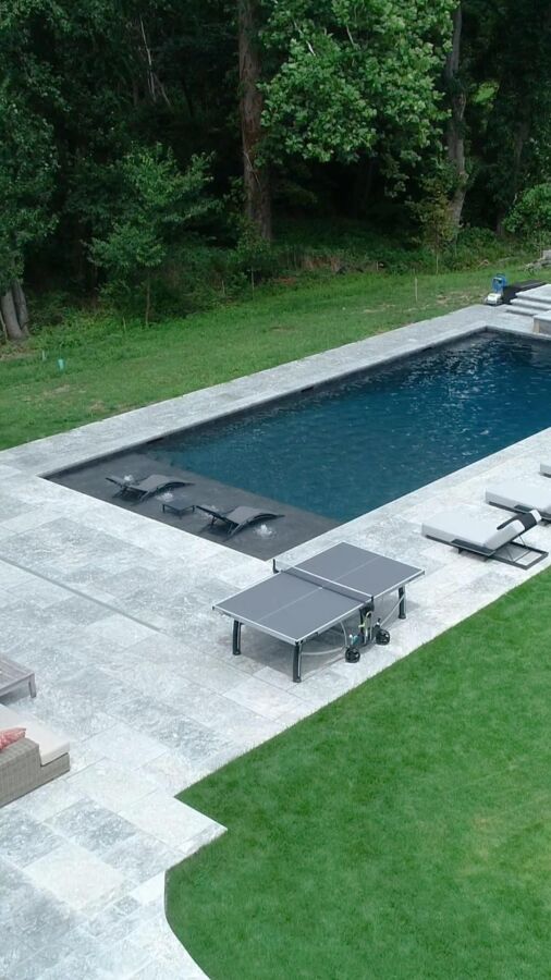 Liner piscine couleur gris clair