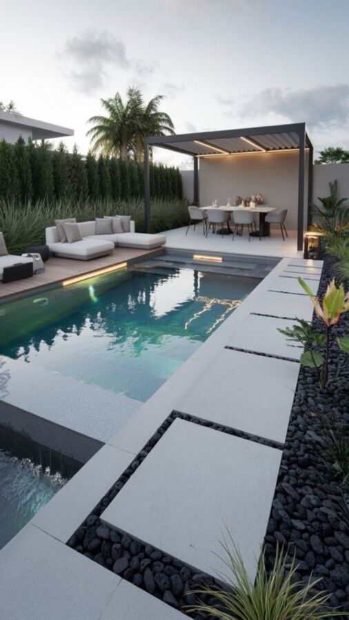 Liner piscine couleur gris clair