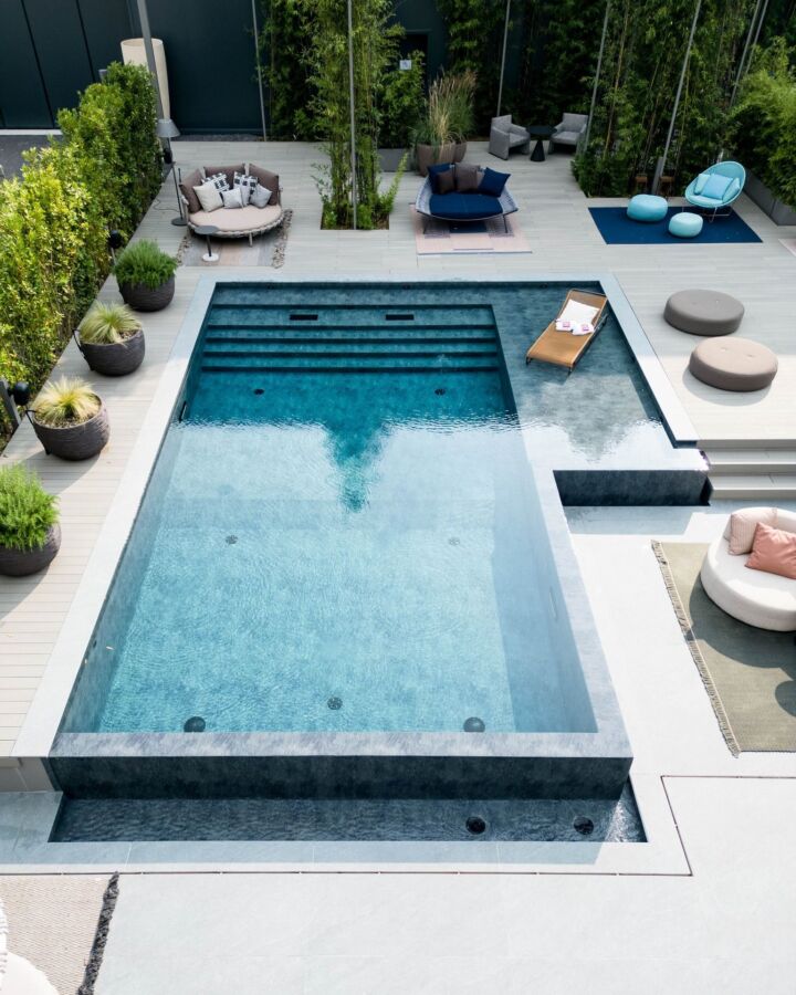 Liner piscine couleur gris clair