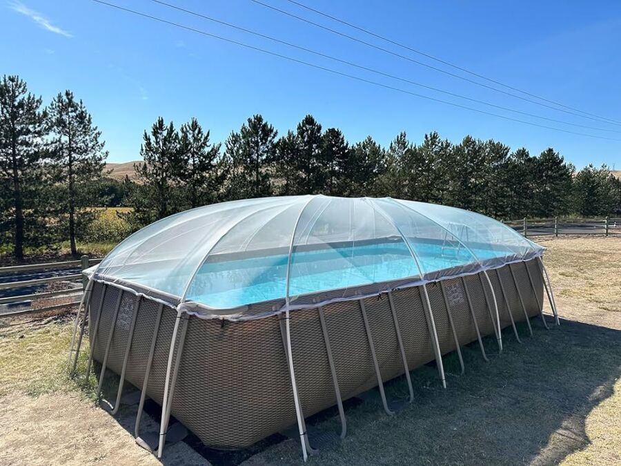 Sécurité piscine dôme gonflable